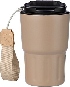 EVREN Nerezový dvoustěnný hrnek, 320 ml, béžová