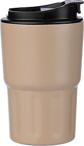 EVREN Nerezový dvoustěnný hrnek, 320 ml, béžová