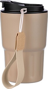EVREN Nerezový dvoustěnný hrnek, 320 ml, béžová