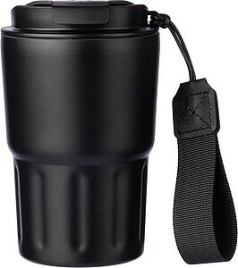 EVREN Nerezový dvoustěnný hrnek, 320 ml, černá