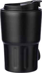 EVREN Nerezový dvoustěnný hrnek, 320 ml, černá
