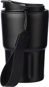 EVREN Nerezový dvoustěnný hrnek, 320 ml, černá