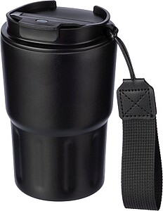 EVREN Nerezový dvoustěnný hrnek, 320 ml, černá