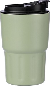 EVREN Nerezový dvoustěnný hrnek, 320 ml, jemně zelená