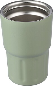 EVREN Nerezový dvoustěnný hrnek, 320 ml, jemně zelená