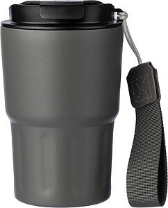 EVREN Nerezový dvoustěnný hrnek, 320 ml, šedá