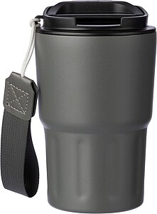 EVREN Nerezový dvoustěnný hrnek, 320 ml, šedá