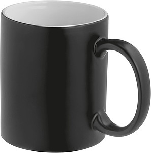 Farebný sublimovaný hrnček, čierny