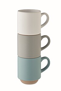FIKRET Keramický stohovatelný hrnek o objemu 170 ml, bílá