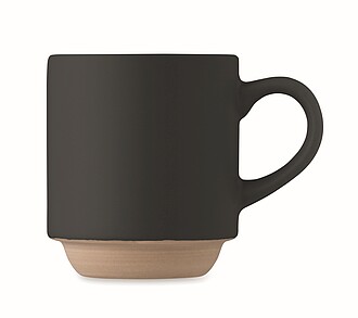 FIKRET Keramický stohovatelný hrnek o objemu 170 ml, černá