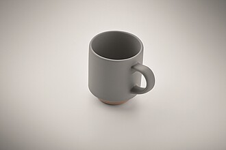 FIKRET Keramický stohovatelný hrnek o objemu 170 ml, šedá