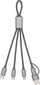 FIOSAL Ultra-silný nabíjací kábel BrandCharger, gun metal