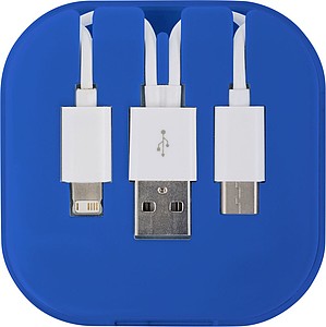 FIREZ Nabíjecí kabel v plastovém pouzdře, modrý - reklamní předměty