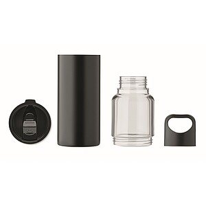 Fľaša 2v1, 610 ml, čierna