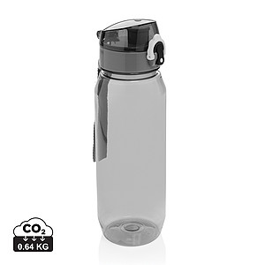 Fľaša na pitie, 800ml, RPET, priehľadná čierna