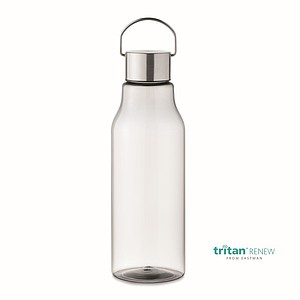 Fľaša na pitie, 800ml, viečko z nehrdzavejúcej ocele, Tritan Renew, priehľadná