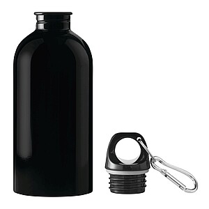 Fľaša na pitie z nehrdzavejúcej ocele 400 ml, čierna
