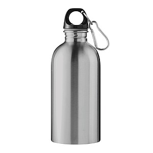 Fľaša na pitie z nehrdzavejúcej ocele 400 ml, strieborná