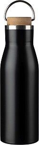 Fľaša na pitie z nehrdzavejúcej ocele, 500 ml, čierna