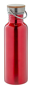 Fľaša na pitie z nehrdzavejúcej ocele, 750 ml, červená