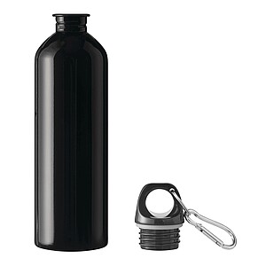 Fľaša na pitie z nehrdzavejúcej ocele 750 ml, čierna