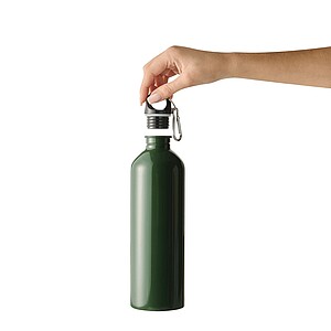 Fľaša na pitie z nehrdzavejúcej ocele 750 ml, tmavozelená