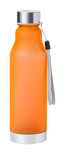 Fľaša na pitie z RPET, 600ml, priehľadná oranžová
