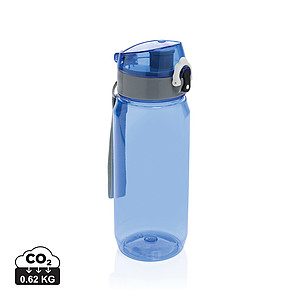Fľaša na vodu, 600ml, RPET, transparentná modrá