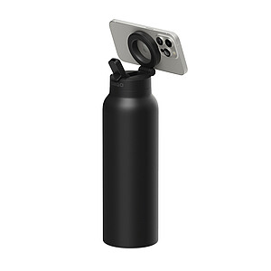 Fľaša na vodu RINGO Pro MagSafe® s magnet. krúžkom 710 ml, čierna