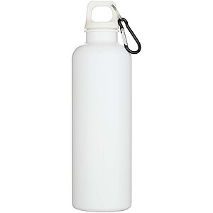 Fľaša na vodu s karabínou z recyklovaného plastu 750 ml, biela