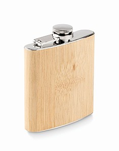 Fľaška o objeme 175ml s bambusovým povrchom