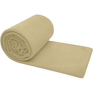 Fleecová deka velikosti 220 × 250 cm, béžová