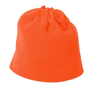 Fleecová šála a čepice 2v1, oranžová