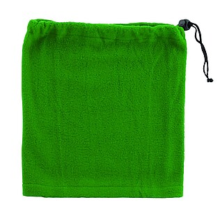 Fleecová šála a čepice 2v1, středně zelená