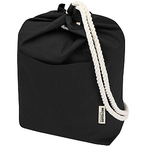 Florida 270 g/m2 – recyklovaná plachtová taška typu duffel GRS, 15 l, černá