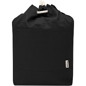 Florida 270 g/m2 – recyklovaná plachtová taška typu duffel GRS, 15 l, černá