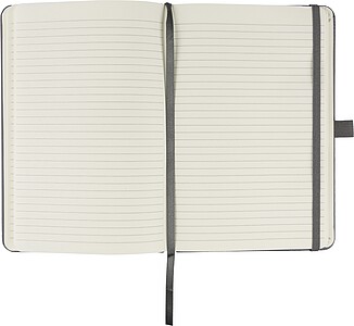 GONONE Zápisník A5 z RPET polyesteru, 160 linkovaných stran, šedá