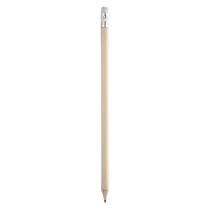 GORETA Dřevěná tužka s gumou, béžová - reklamní předměty