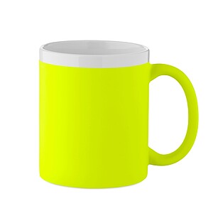 GURIO Keramický hrnek 300 ml, neonově žlutá