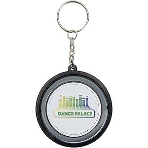 Gyroskopický fidget přívěsek na klíče z recyklovaného plastu, černá