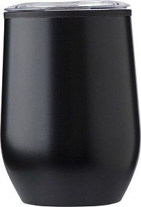 HEFROS Cestovní hrnek z nerezové oceli, 300 ml, , černá
