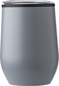 HEFROS Cestovní hrnek z nerezové oceli, 300 ml, šedá