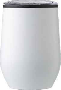HEFROS Cestovný pohár z nerezovej ocele, 300 ml, biela