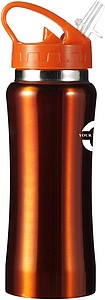 HIMASA Nerezová láhev na pití, 600 ml, oranžová