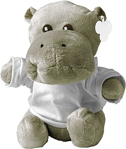 HIPPO Plyšová hračka - hroch s visačkou pro potisk, 20 cm - reklamní předměty