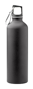 Hliníková láhev na pití, 750ml, matný povrch, černá