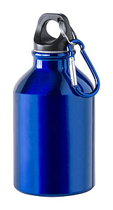 Hliníková láhev na pití s karabinou, 300ml, modrá
