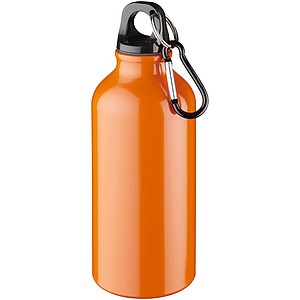 Hliníková láhev s karabinou, oranžová