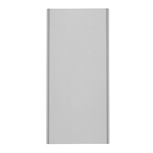 Hliníková powerbanka 10 000 mAh, strieborná