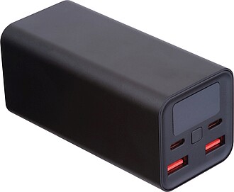Hliníková powerbanka 20000 mAh, čierna